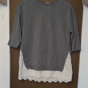 Matilda Jane Gray and White Top